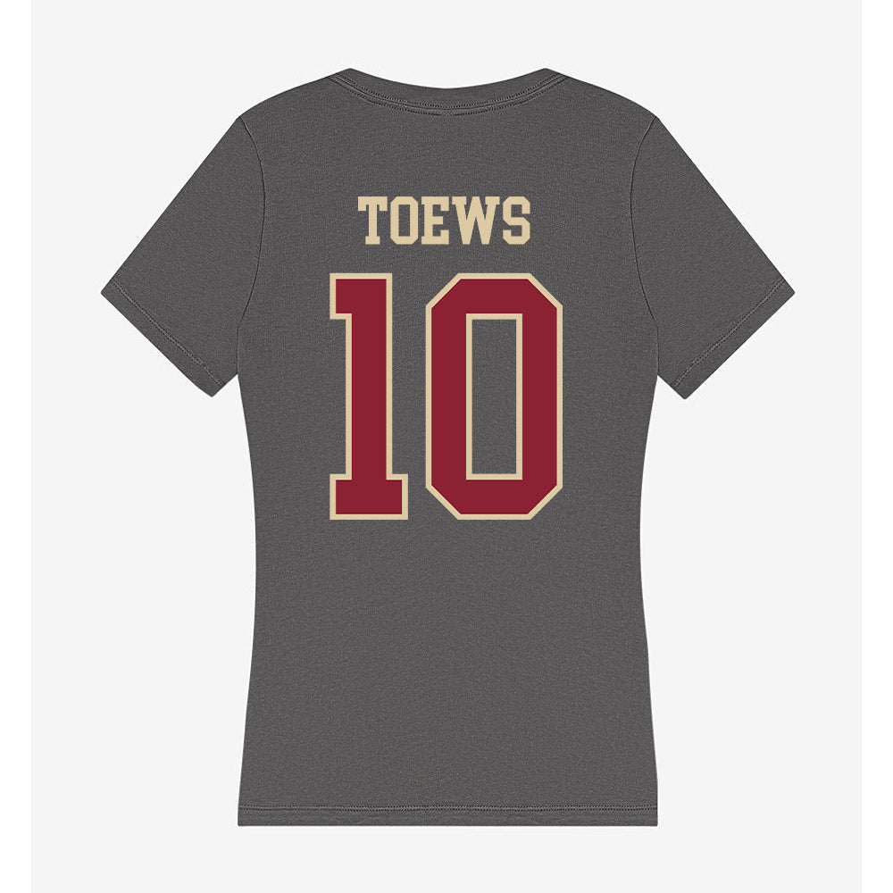 Boston College - NCAA Men's Basketball : Luka Toews - Women's V-Neck T-Shirt-1