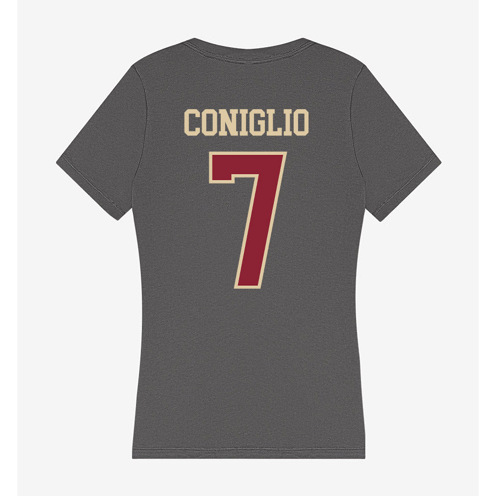 Boston College - NCAA Football : Jake Coniglio - Women's V-Neck T-Shirt-1