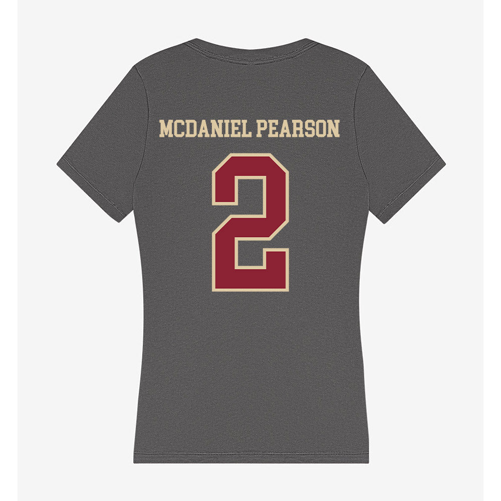 Boston College - NCAA Women's Basketball : Teionni McDaniel Pearson - Women's V-Neck T-Shirt-1