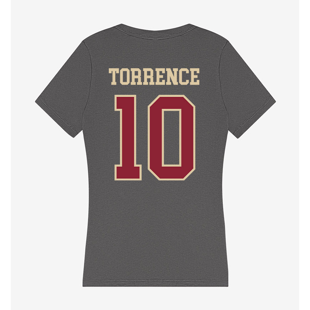 Boston College - NCAA Football : Syair Torrence - Women's V-Neck T-Shirt-1