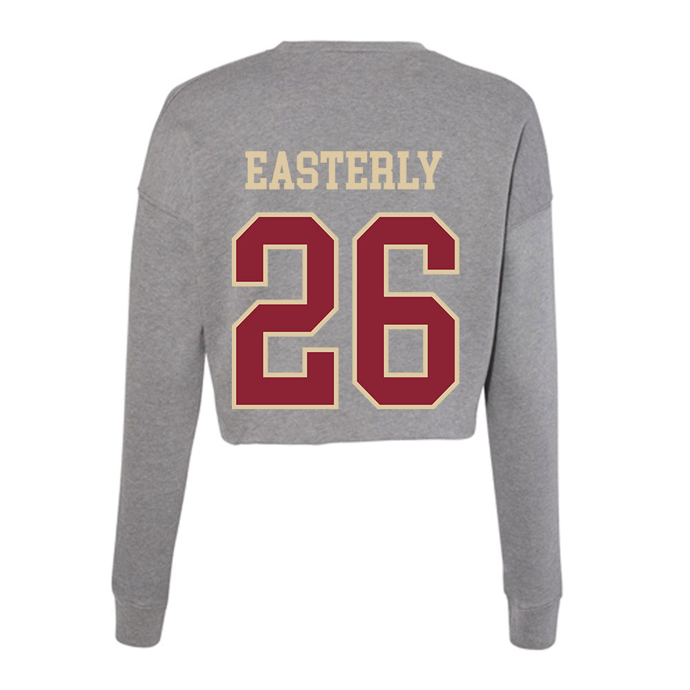 Boston College - NCAA Women's Soccer : Emmy Easterly - Women's Cropped Crew Fleece-1