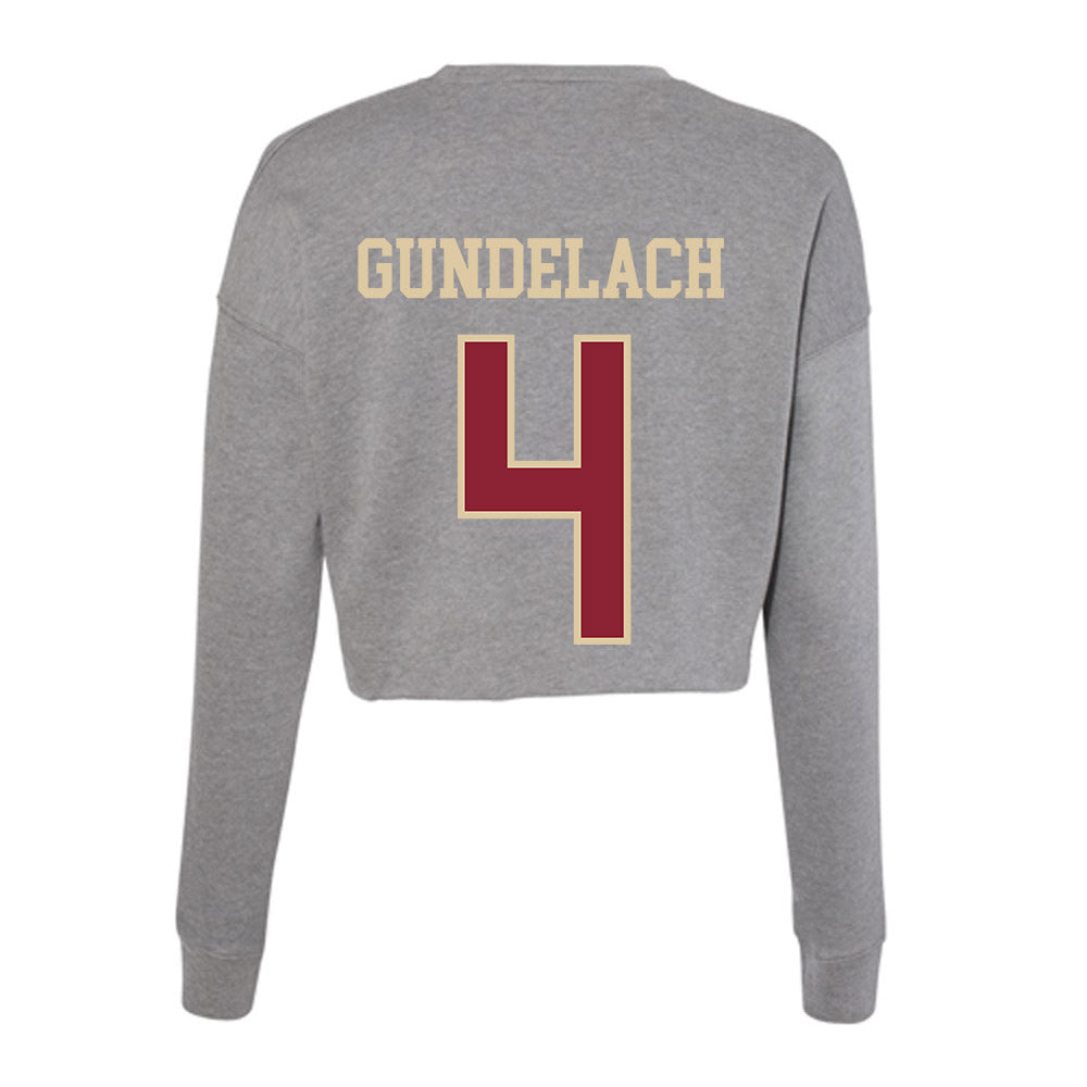 Boston College - NCAA Men's Soccer : Moritz Gundelach - Women's Cropped Crew Fleece-1