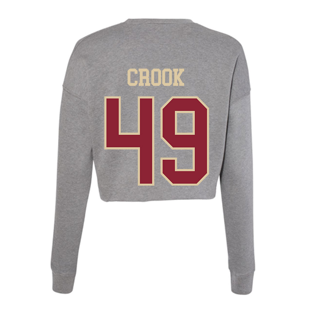Boston College - NCAA Football : Cooper Crook - Women's Cropped Crew Fleece-1