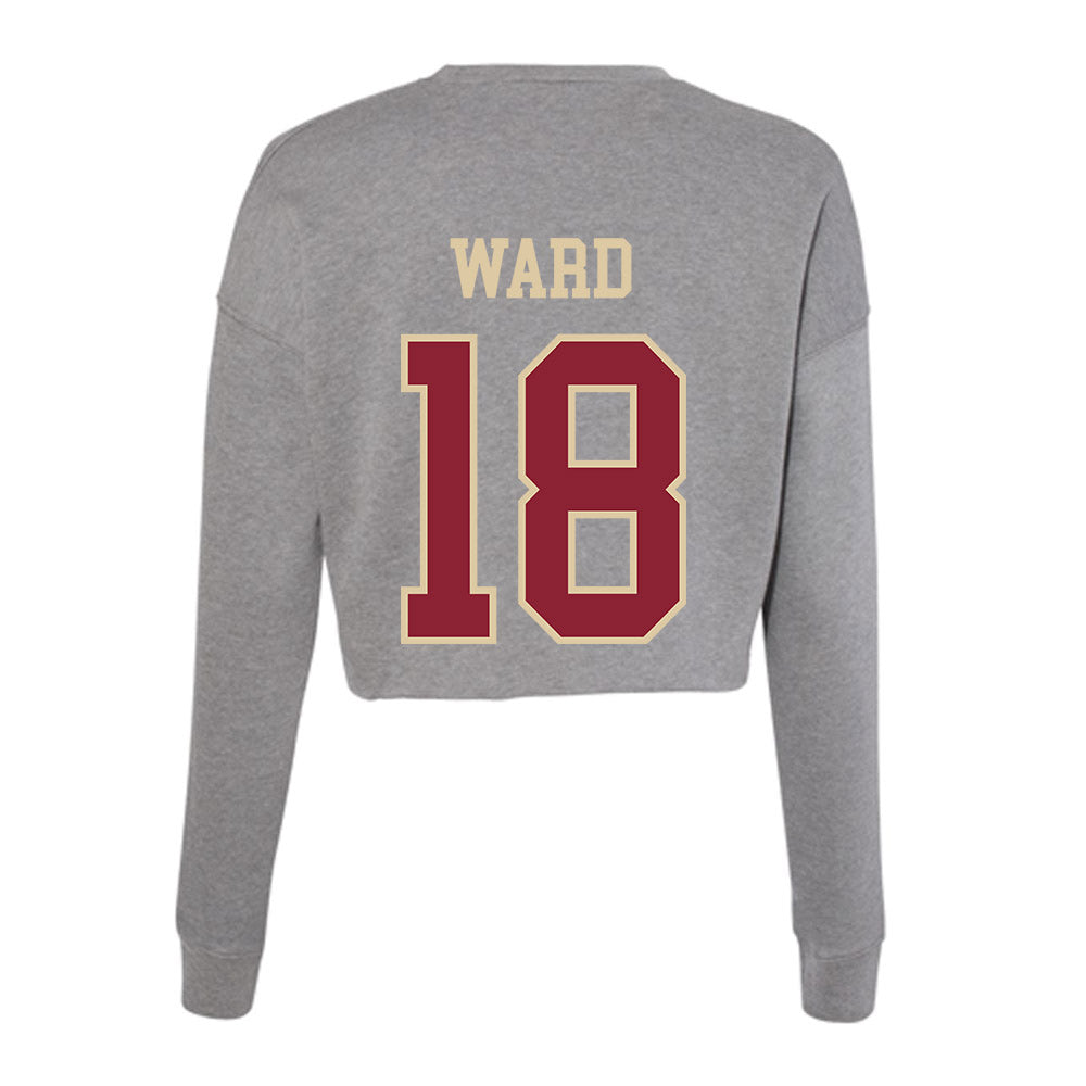 Boston College - NCAA Women's Soccer : Sienna Ward - Women's Cropped Crew Fleece-1