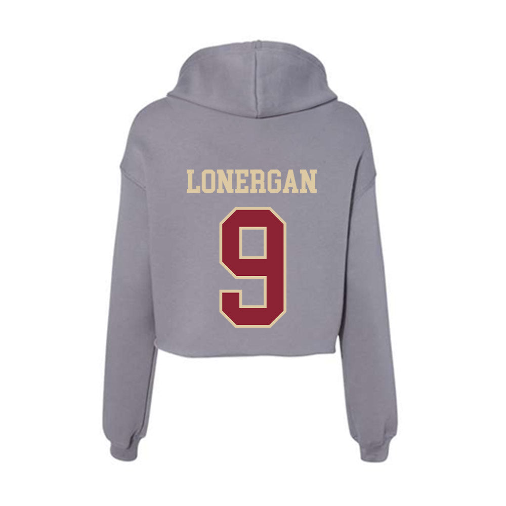 Boston College - NCAA Football : dylan lonergan - Women's Crop Fleece Hoodie-1