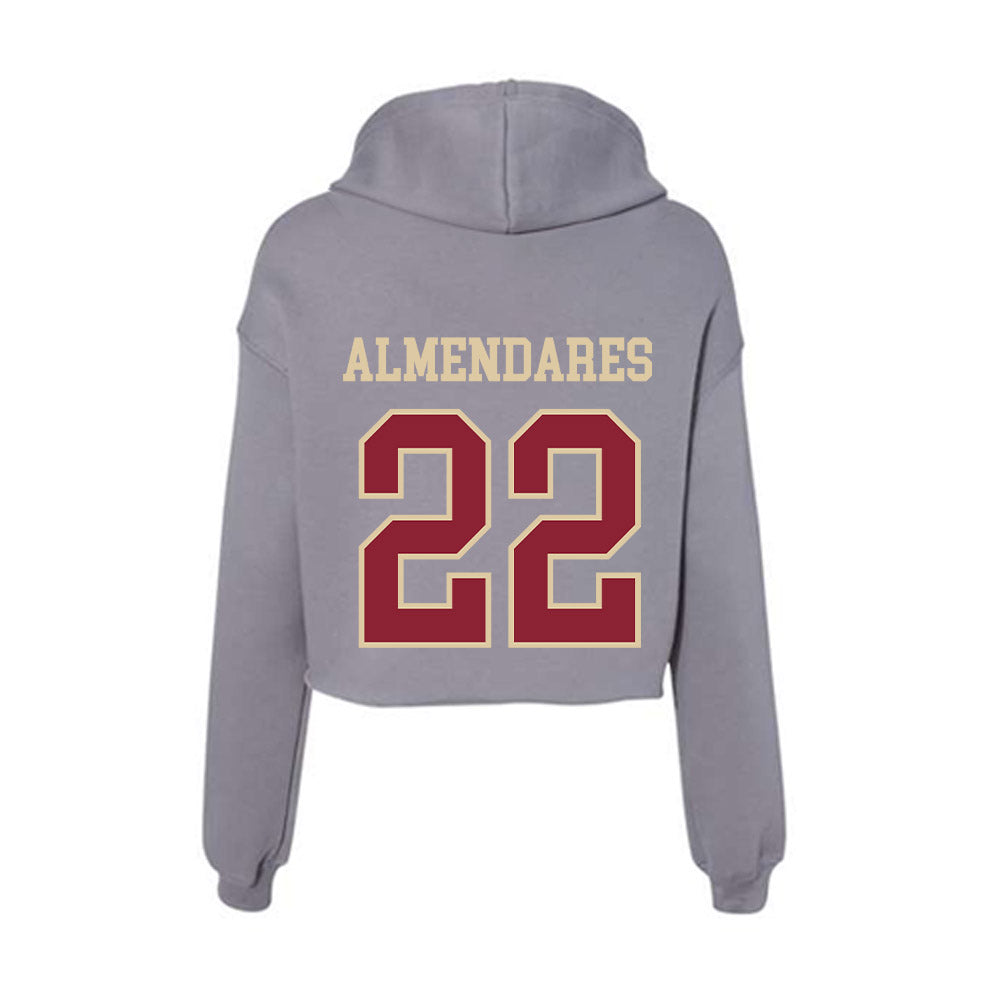 Boston College - NCAA Men's Soccer : Erick Almendares - Women's Crop Fleece Hoodie-1