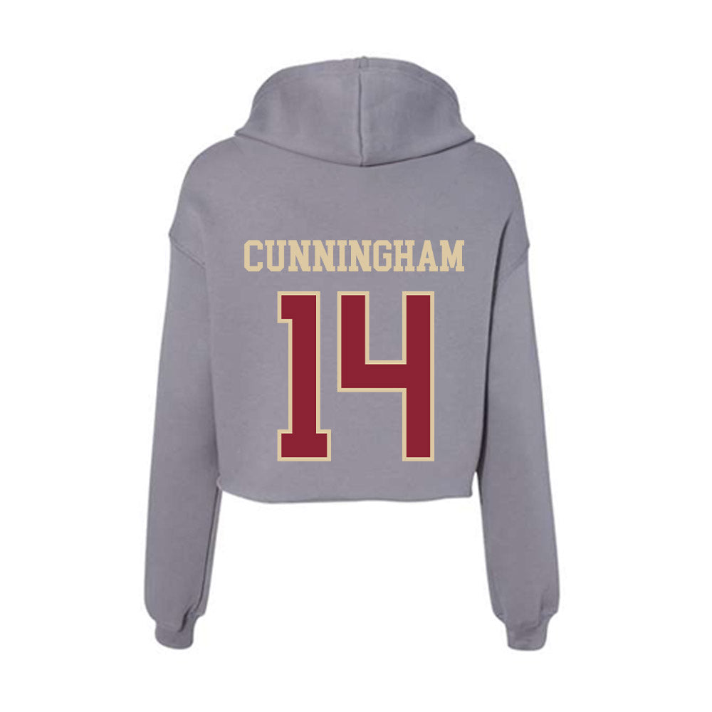 Boston College - NCAA Football : Ashton Cunningham - Women's Crop Fleece Hoodie-1