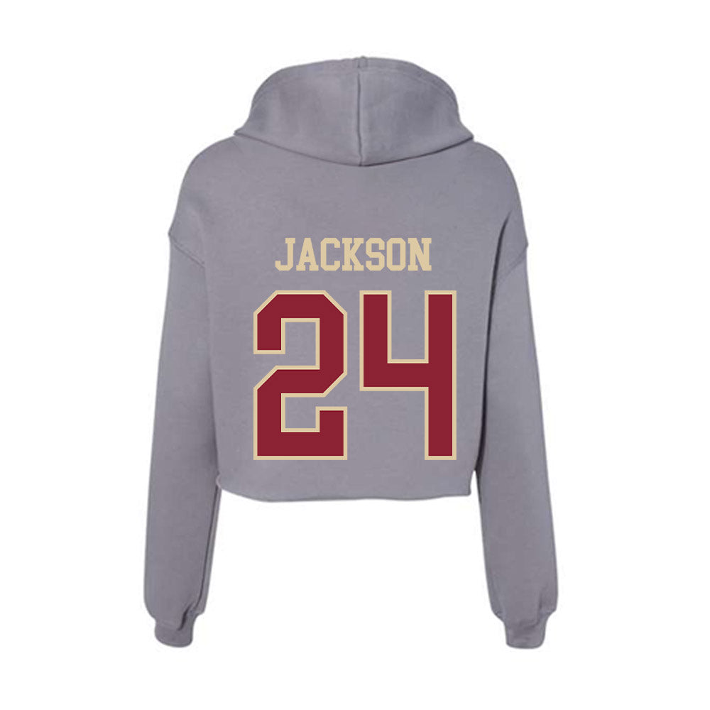 Boston College - NCAA Football : Amari Jackson - Women's Crop Fleece Hoodie-1