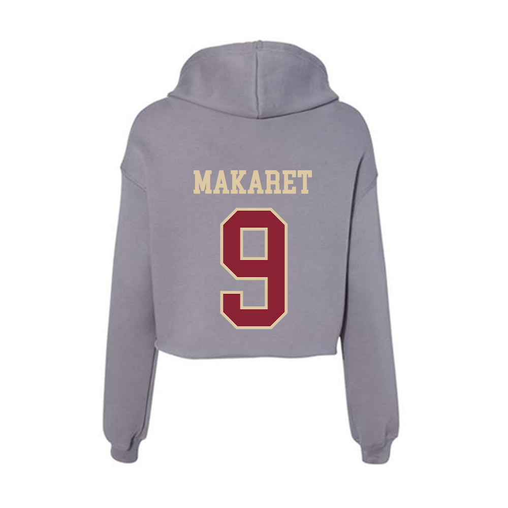 Boston College - NCAA Baseball : Gabe Makaret - Women's Crop Fleece Hoodie-1