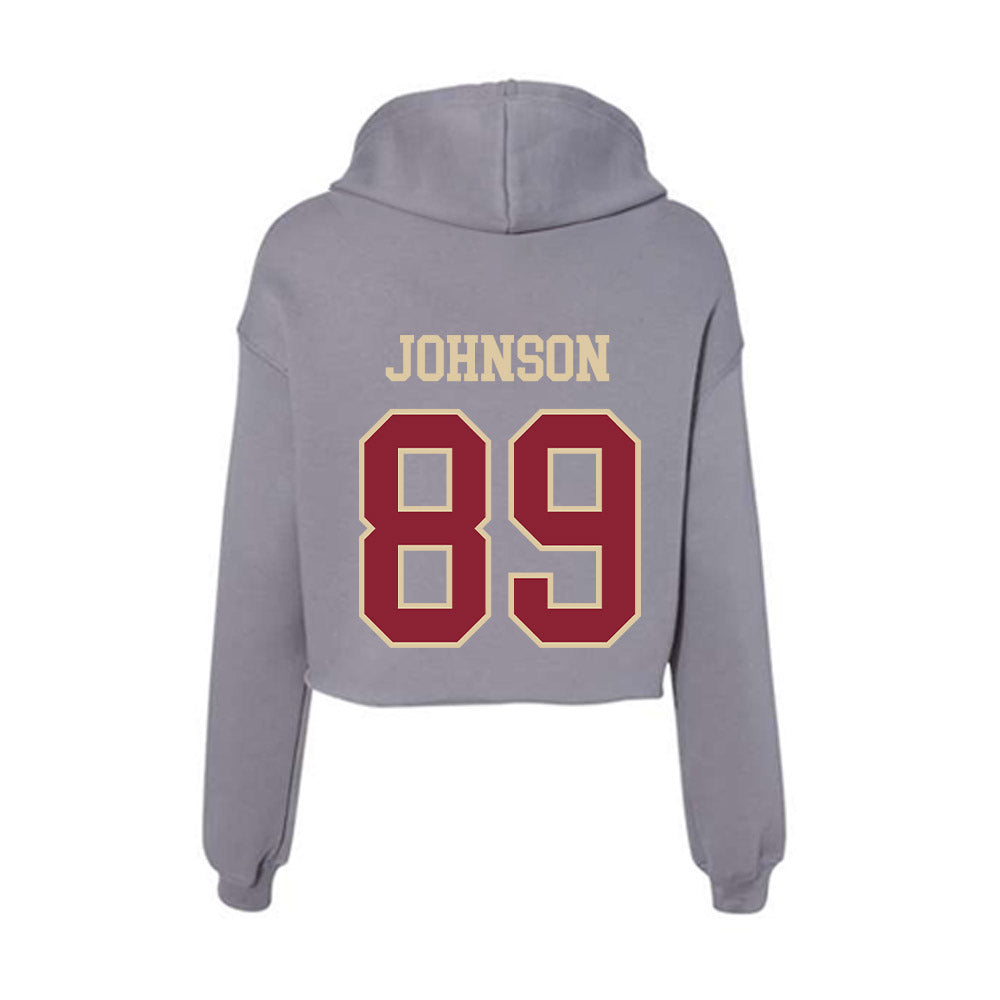 Boston College - NCAA Football : Derrick Johnson - Women's Crop Fleece Hoodie-1