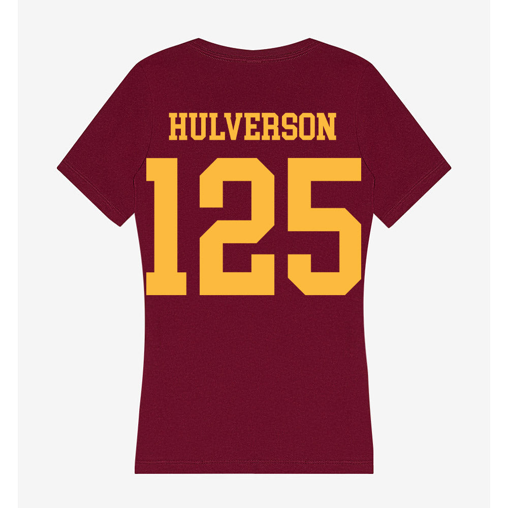 Minnesota - NCAA Wrestling : Quincy Hulverson - Women's V-Neck T-Shirt-1