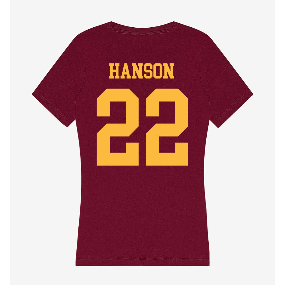 Minnesota - NCAA Women's Volleyball : Julia Hanson - Women's V-Neck T-Shirt-1