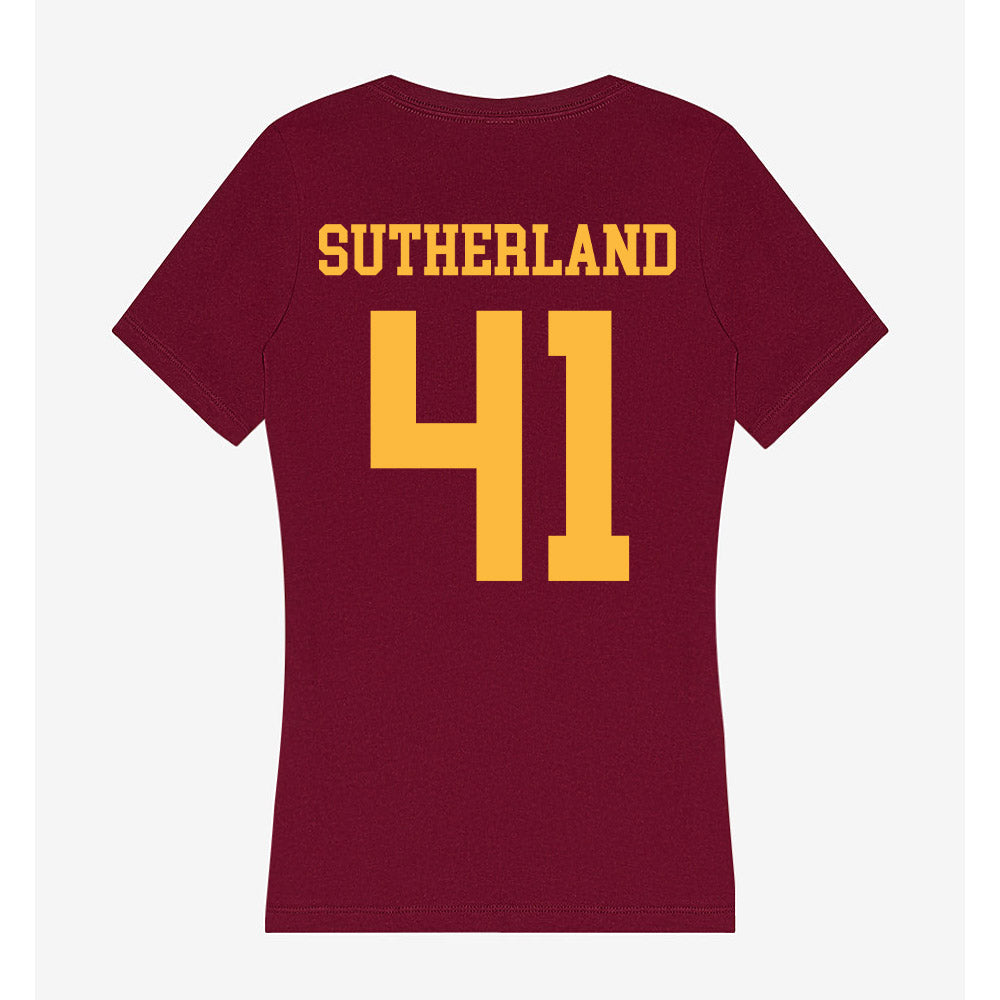 Minnesota - NCAA Baseball : Charlie Sutherland - Women's V-Neck T-Shirt-1