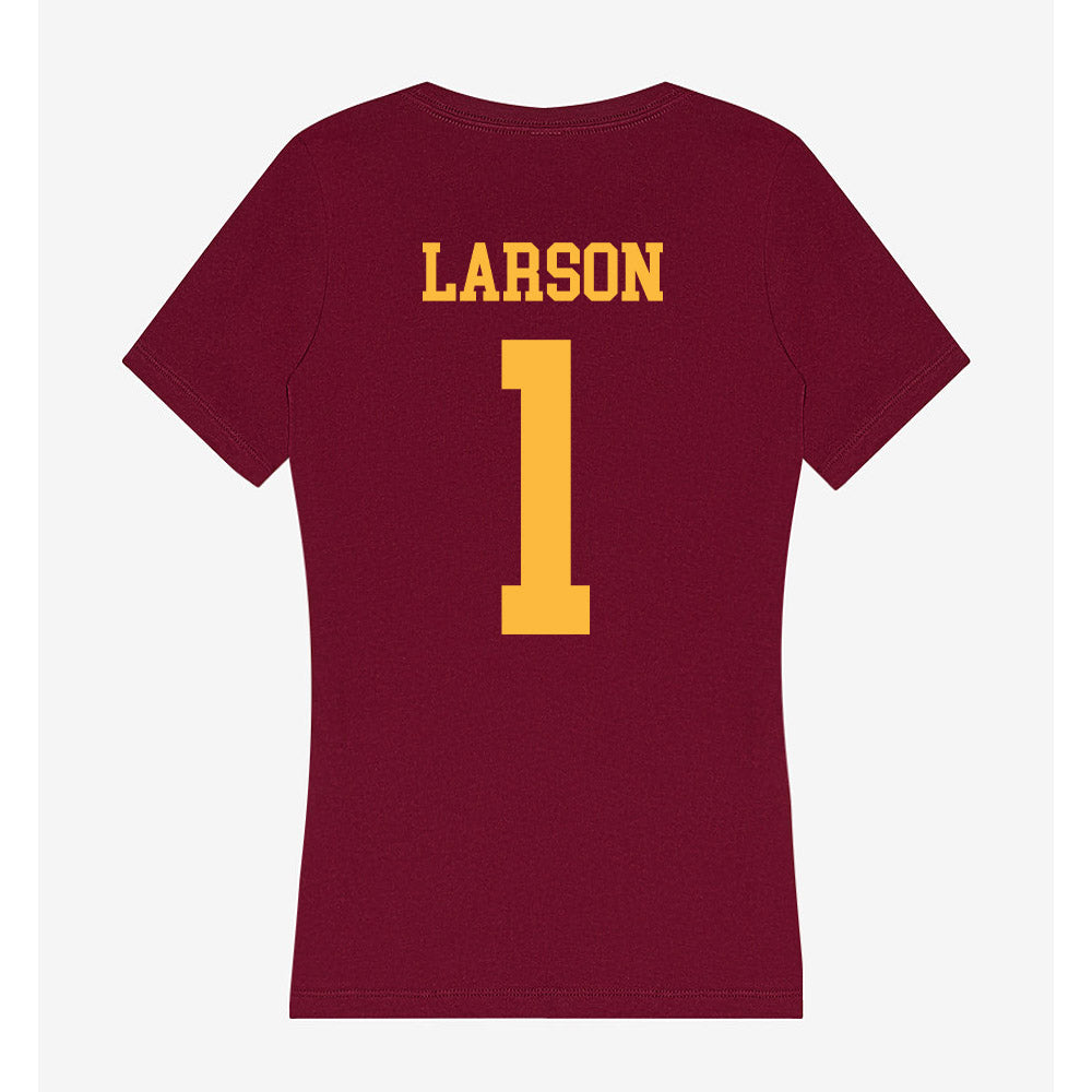 Minnesota - NCAA Baseball : Jake Larson - Women's V-Neck T-Shirt-1