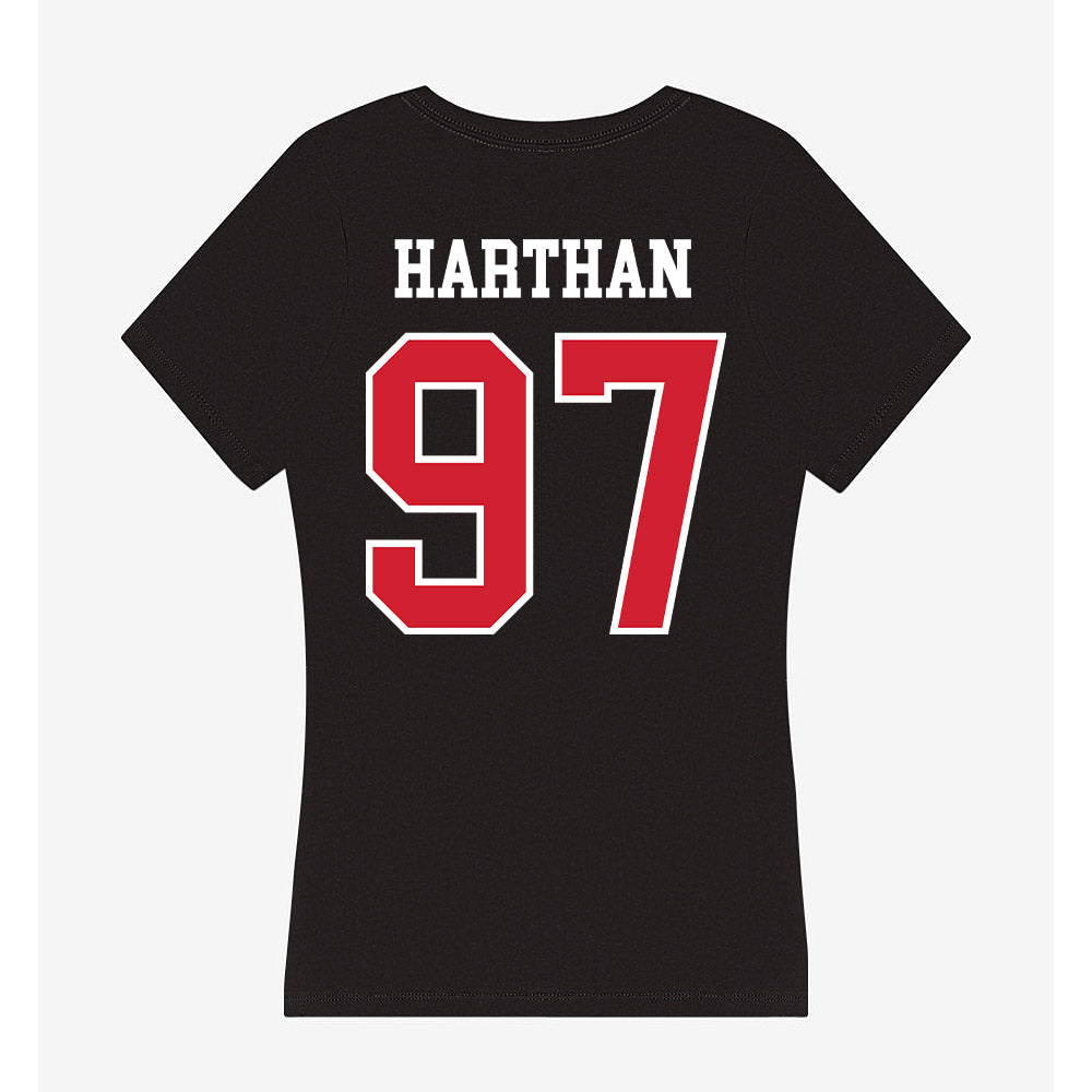 NC State - NCAA Football : Cristian Harthan - Women's V-Neck T-Shirt-1