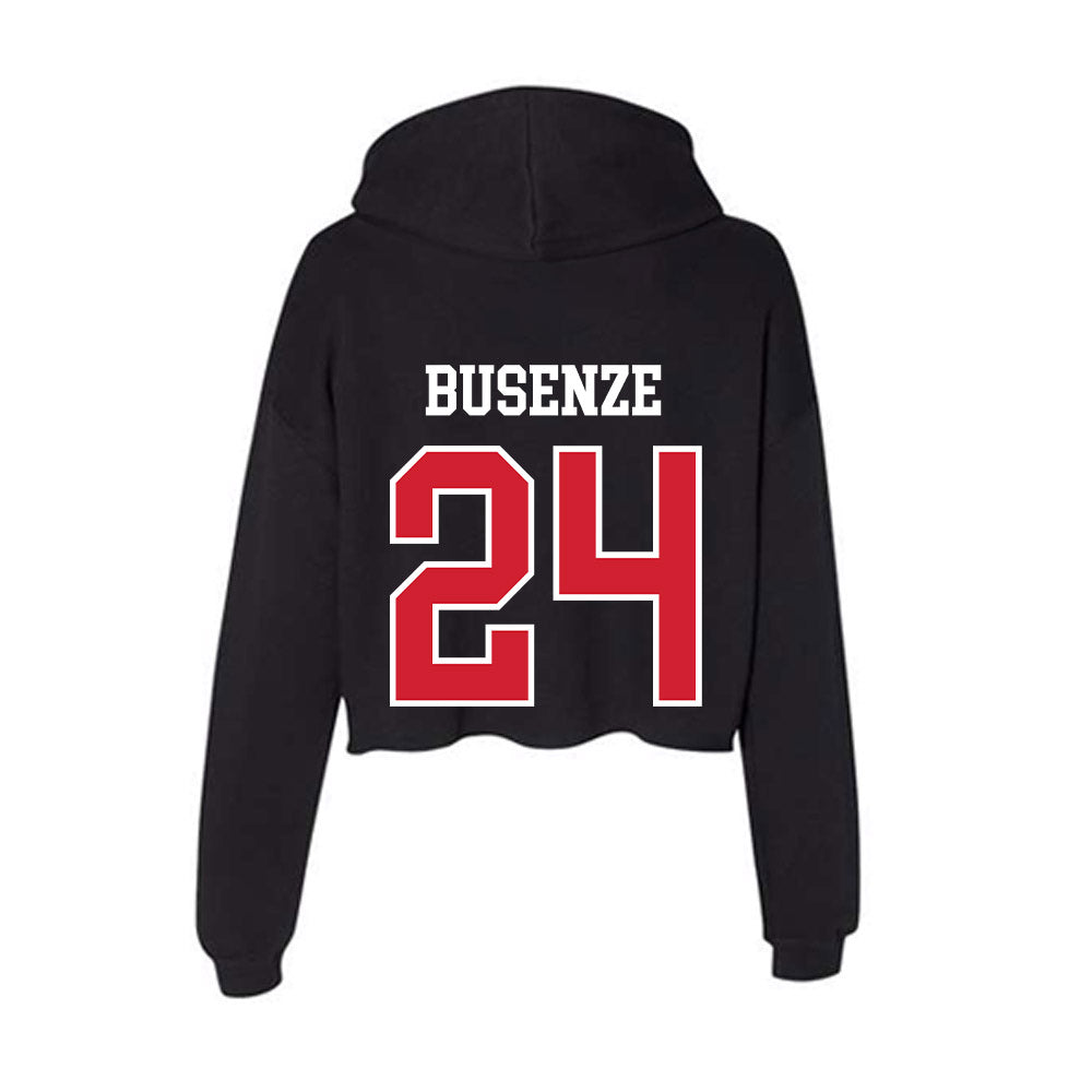 NC State - NCAA Men's Soccer : Isaac Busenze - Women's Crop Fleece Hoodie-1