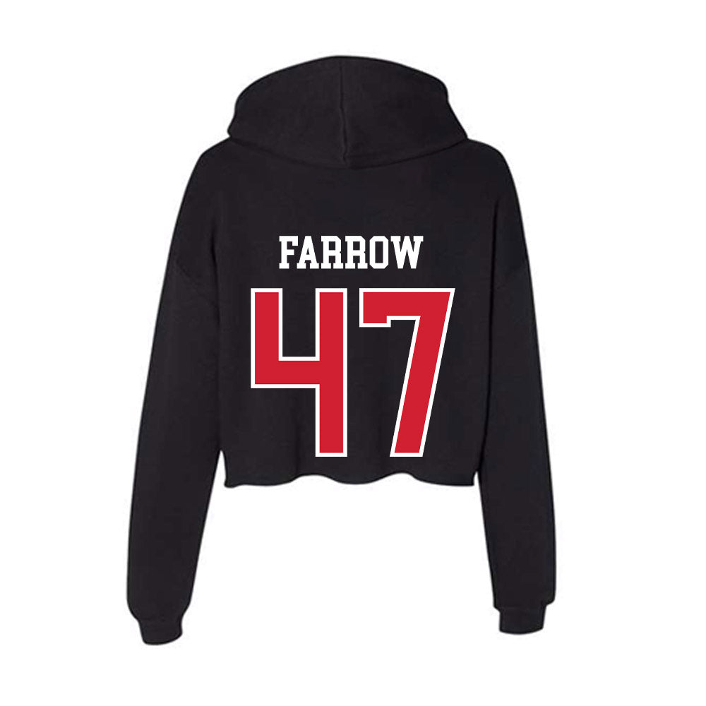 NC State - NCAA Football : Adrian Farrow - Women's Crop Fleece Hoodie-1