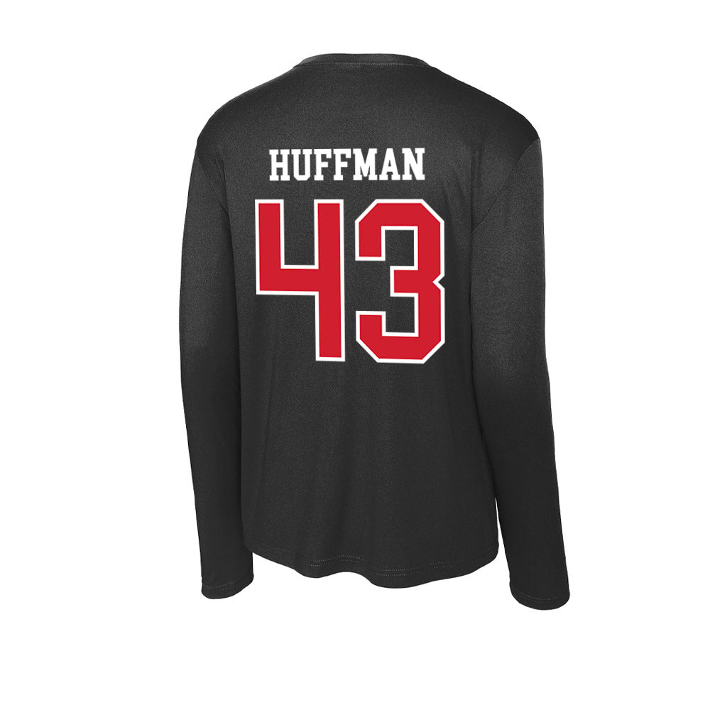 NC State - NCAA Football : Nathan Huffman - Activewear Long Sleeve T-Shirt-1