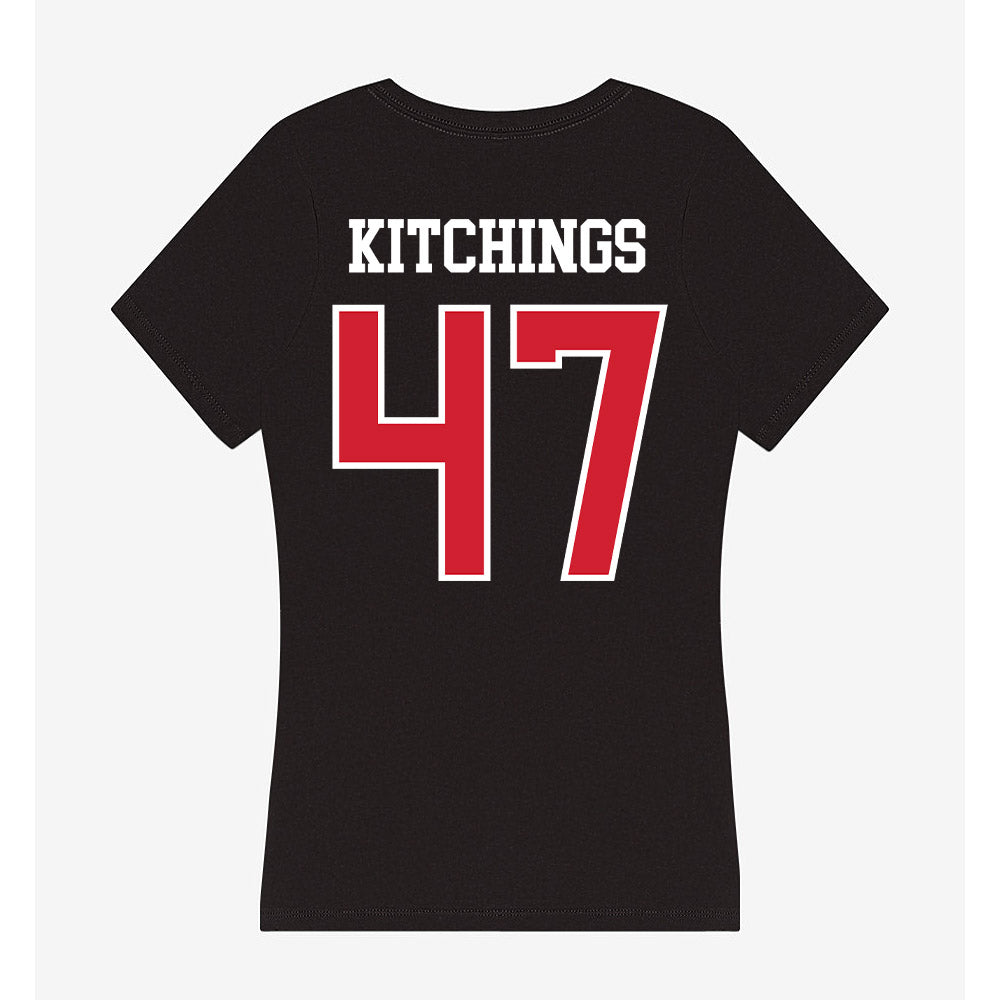 NC State - NCAA Baseball : Aiden Kitchings - Women's V-Neck T-Shirt-1