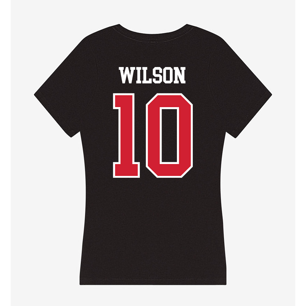 NC State - NCAA Football : Will Wilson - Women's V-Neck T-Shirt-1
