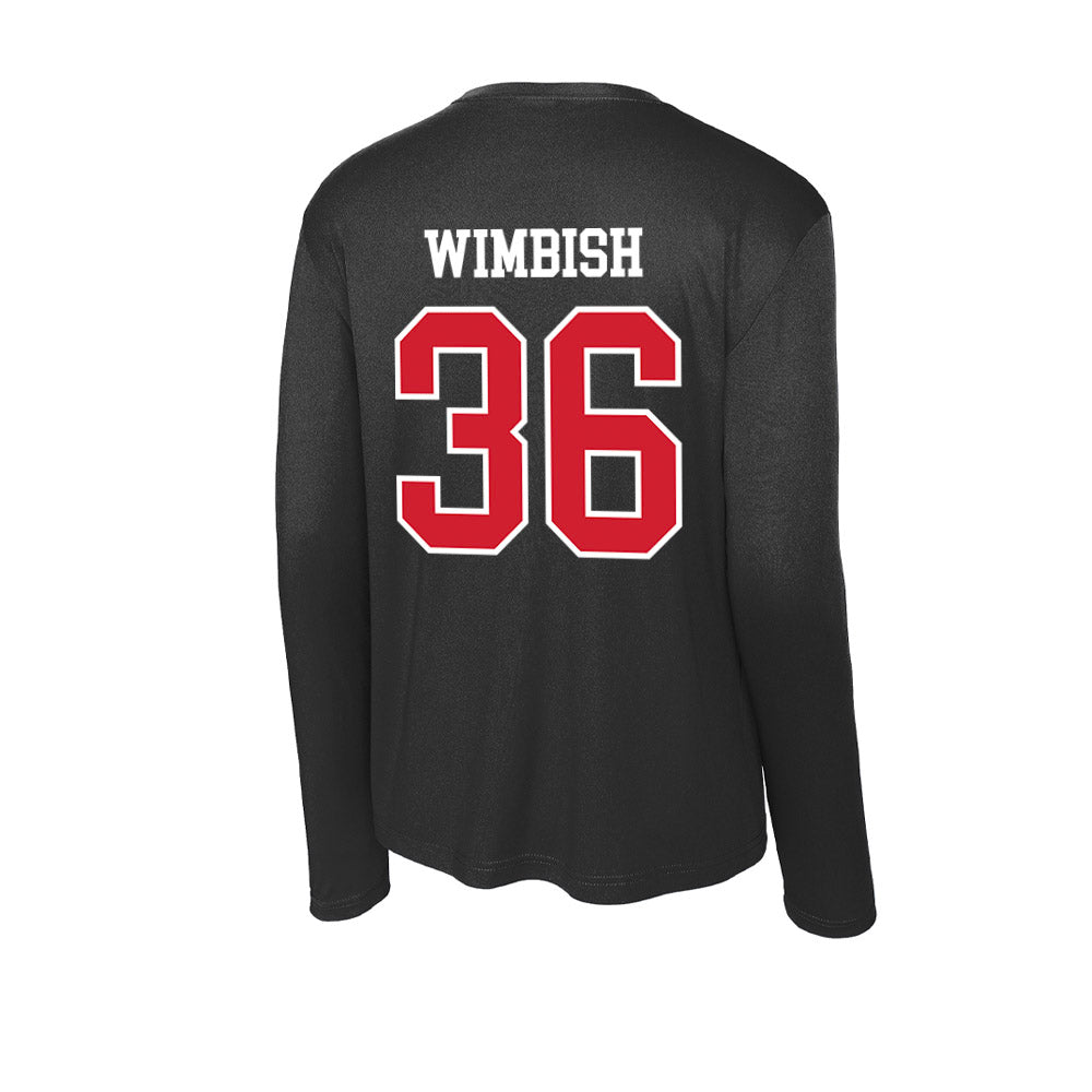 NC State - NCAA Baseball : Camden Wimbish - Activewear Long Sleeve T-Shirt-1