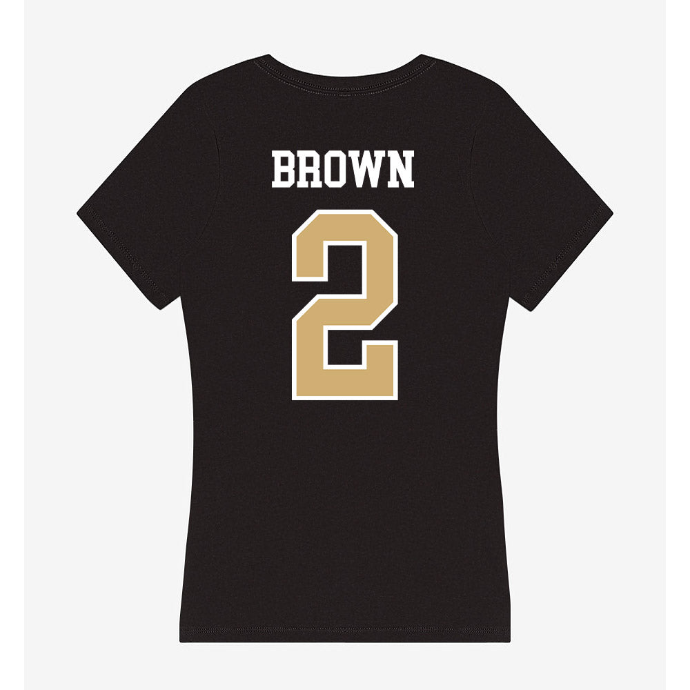 Vanderbilt - NCAA Women's Basketball : Jada Brown - Women's V-Neck T-Shirt-1