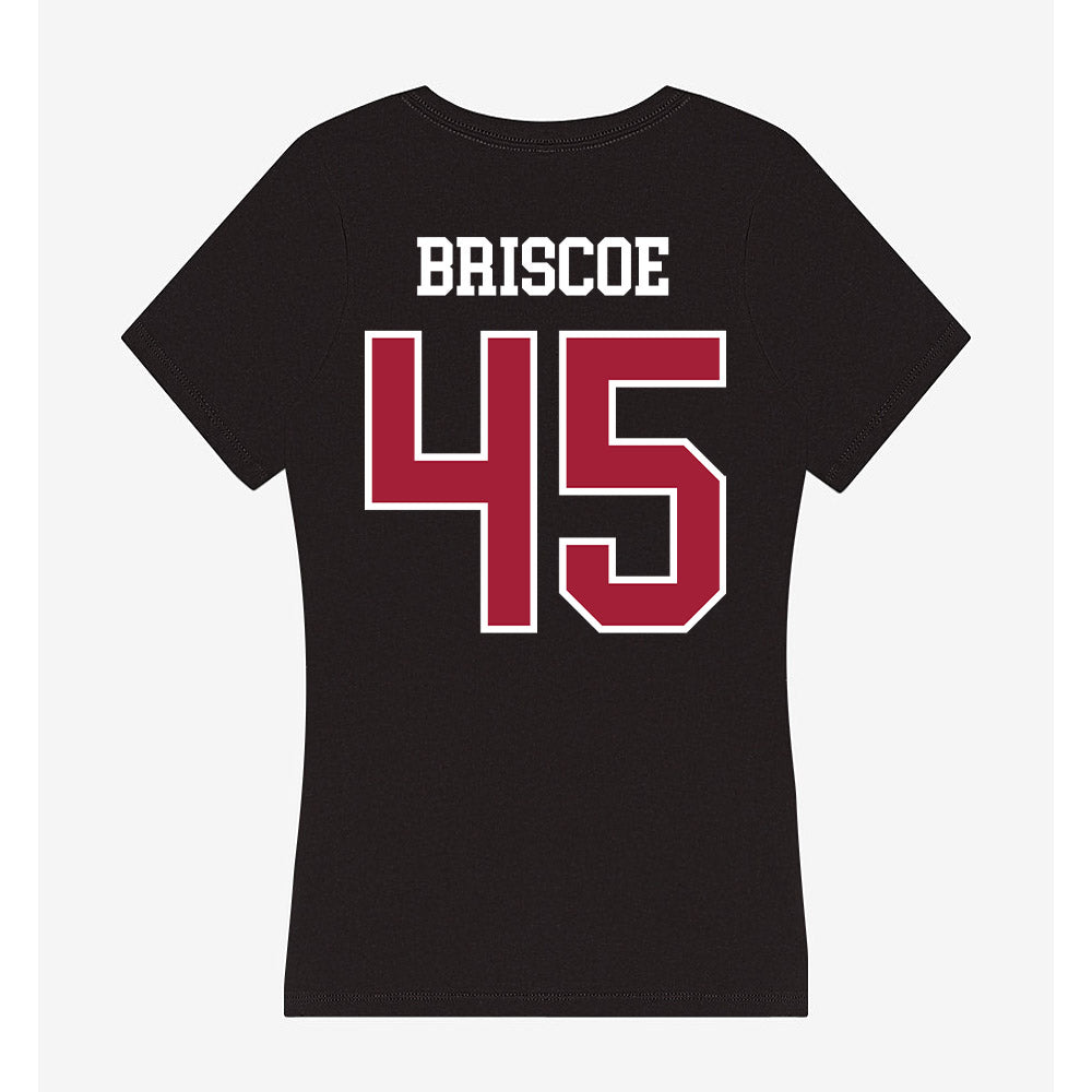 Arkansas - NCAA Baseball : Tye Briscoe - Women's V-Neck T-Shirt-1