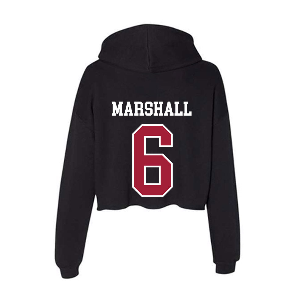 Arkansas - NCAA Football : Chris Marshall - Women's Crop Fleece Hoodie-1