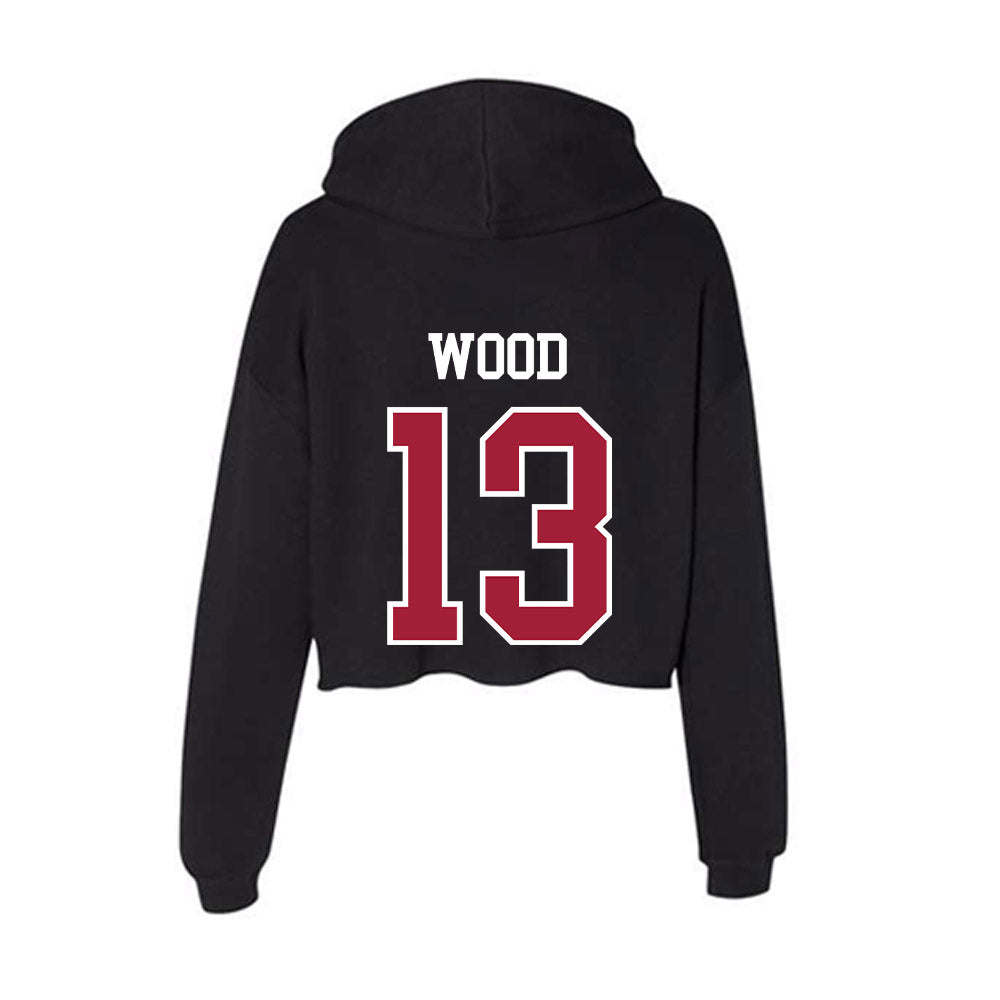 Arkansas - NCAA Softball : Kasey Wood - Women's Crop Fleece Hoodie-1