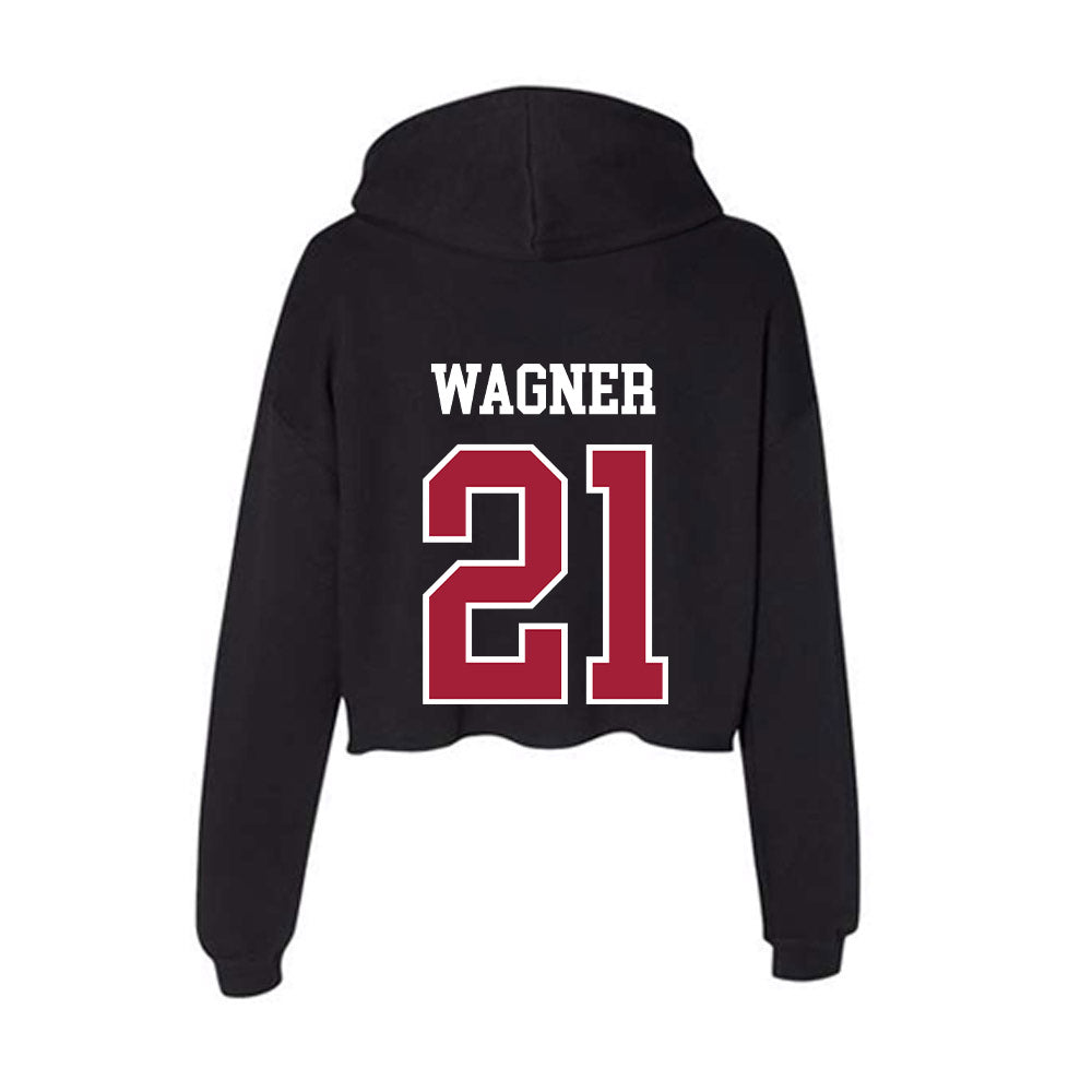 Arkansas - NCAA Men's Basketball : DJ Wagner - Women's Crop Fleece Hoodie-1
