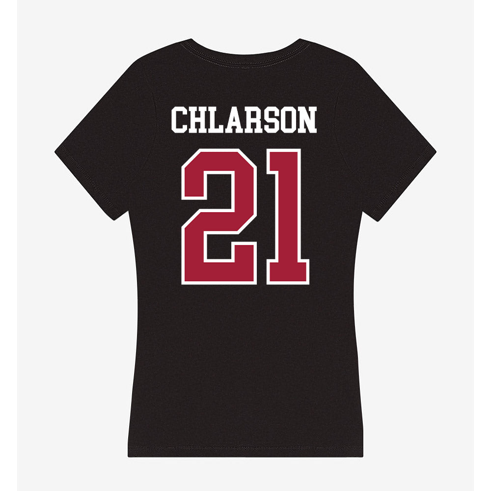 Arkansas - NCAA Women's Basketball : Ashlynn Chlarson - Women's V-Neck T-Shirt-1