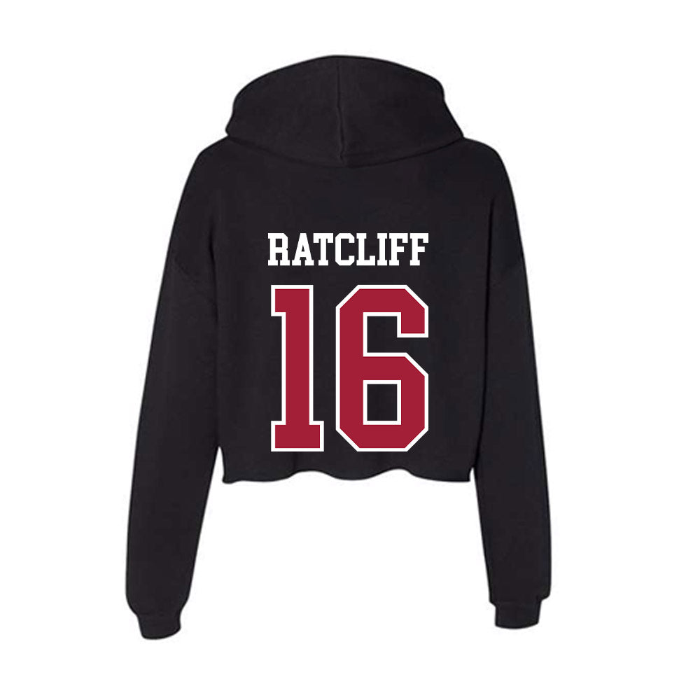 Arkansas - NCAA Softball : Carlee Ratcliff - Women's Crop Fleece Hoodie-1