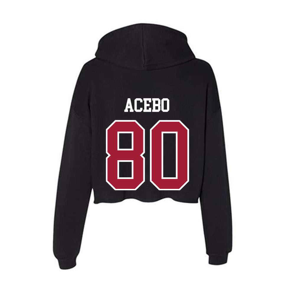 Arkansas - NCAA Football : Rykar Acebo - Women's Crop Fleece Hoodie-1