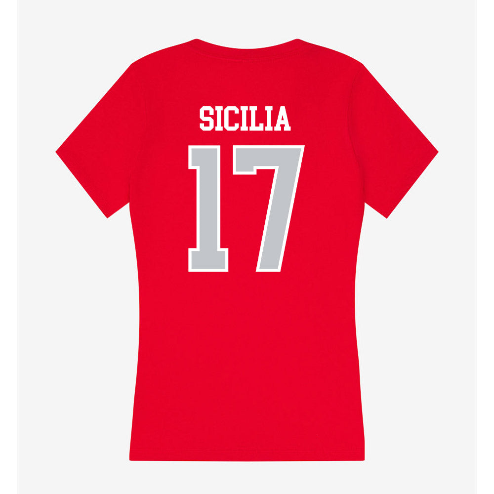 Gonzaga - NCAA Women's Soccer : Abbie Sicilia - Women's V-Neck T-Shirt-1