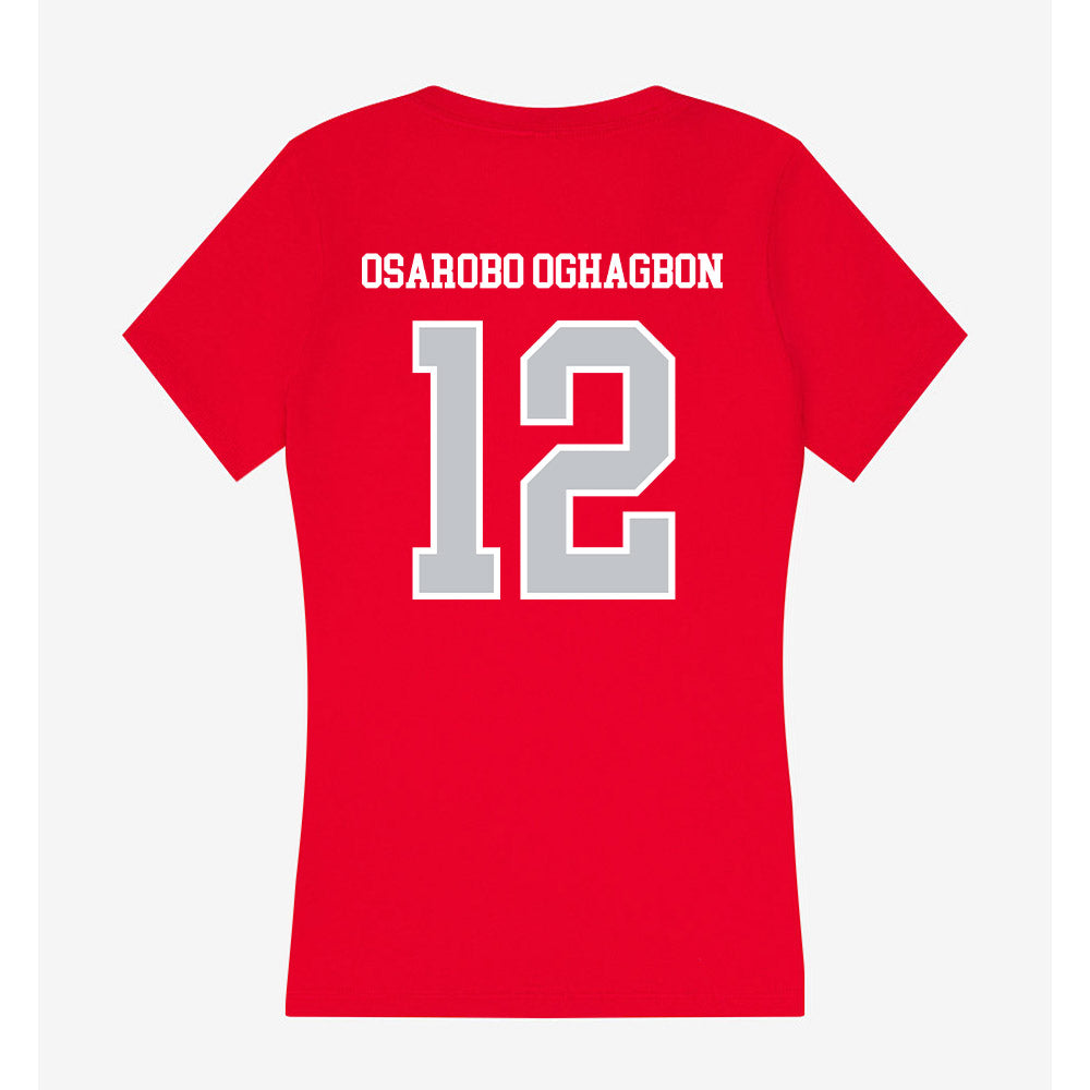 Gonzaga - NCAA Women's Basketball : Christabel Osarobo Oghagbon - Women's V-Neck T-Shirt-1
