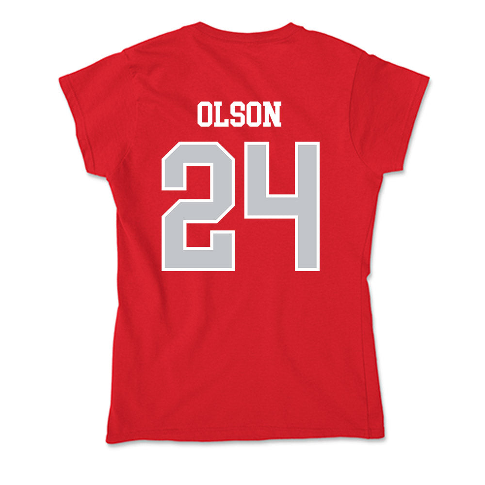 Gonzaga - NCAA Men's Soccer : Morgan Olson - Soft Style Women’s T-Shirt-1