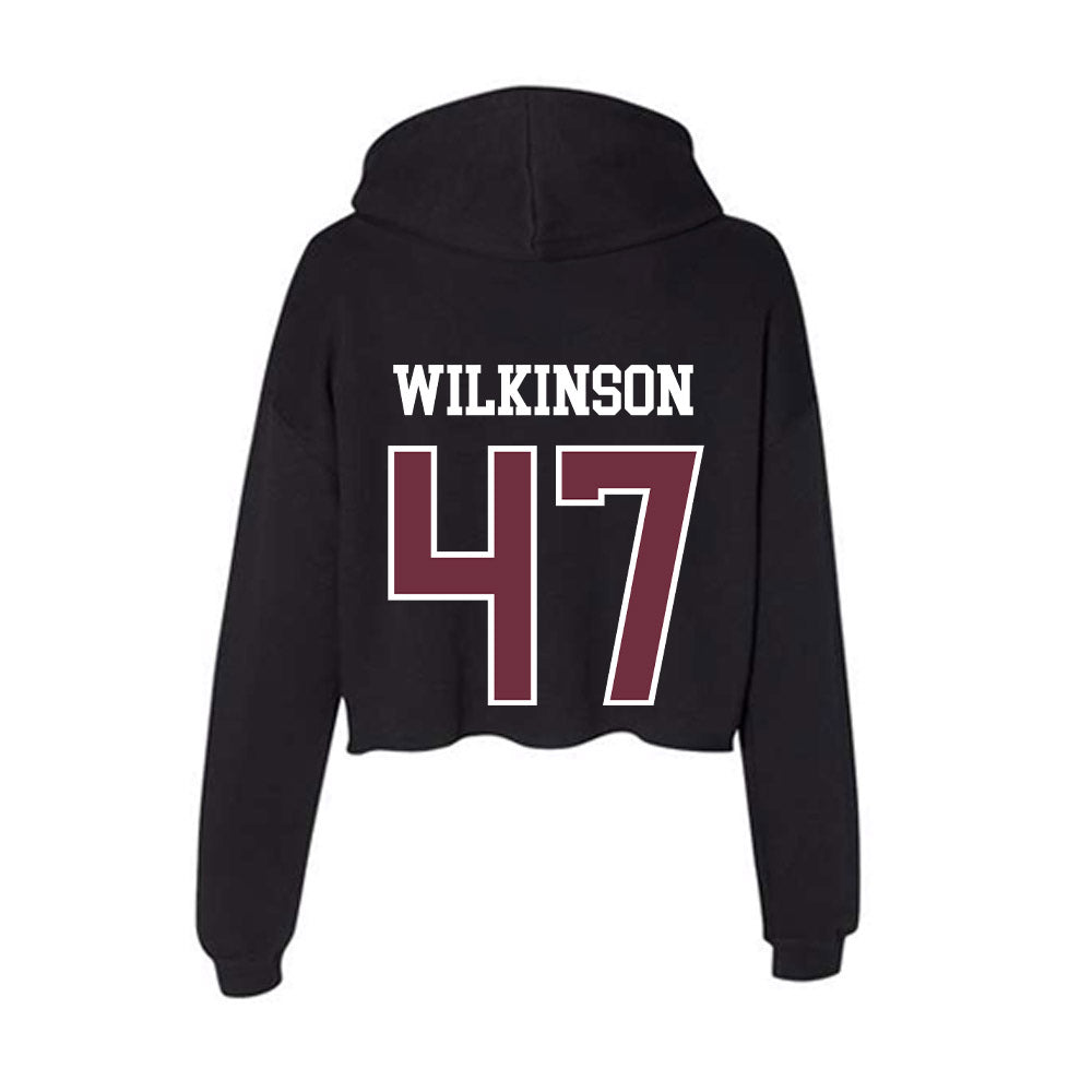 Mississippi State - NCAA Football : William Wilkinson - Women's Crop Fleece Hoodie-1