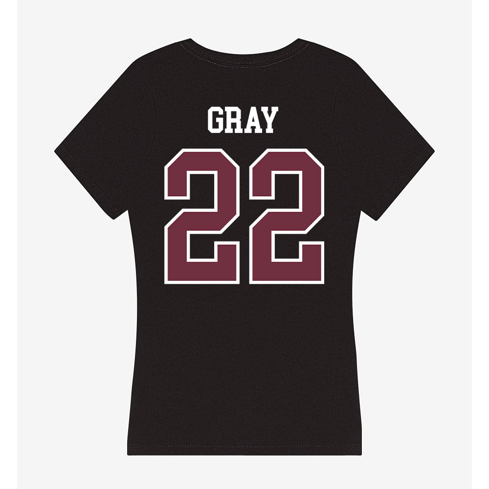 Mississippi State - NCAA Women's Basketball : Nataliyah Gray - Women's V-Neck T-Shirt-1
