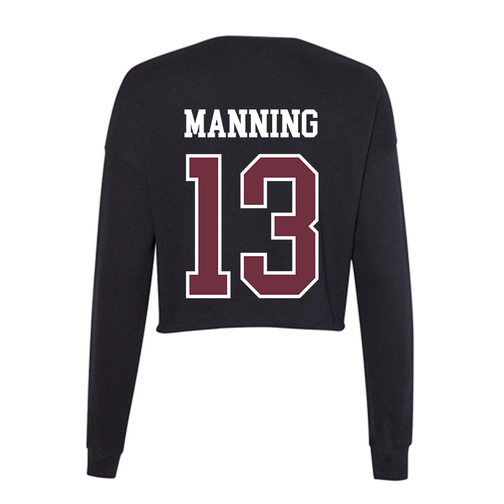 Mississippi State - NCAA Football : Jahron Manning - Women's Cropped Crew Fleece-1