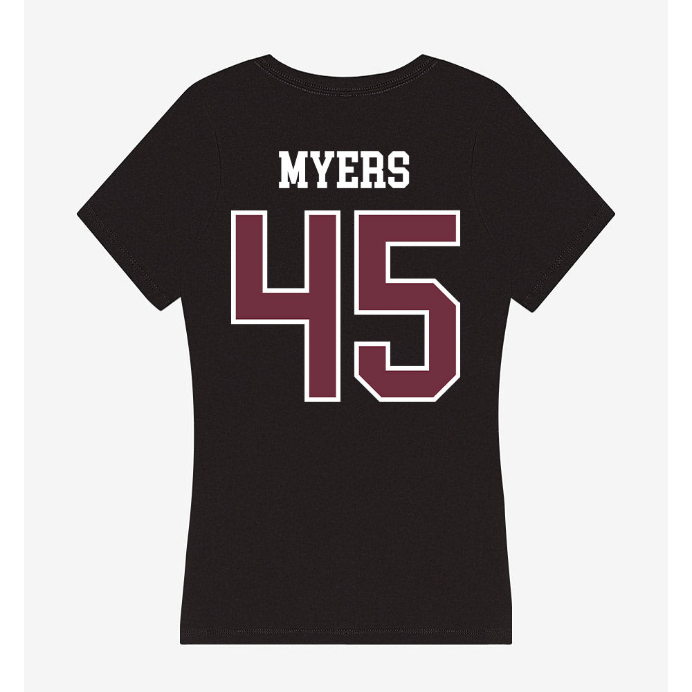 Mississippi State - NCAA Football : Ethan Myers - Women's V-Neck T-Shirt-1