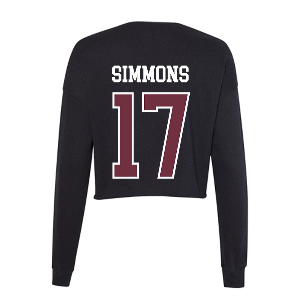 Mississippi State - NCAA Baseball : Stone Simmons - Women's Cropped Crew Fleece-1
