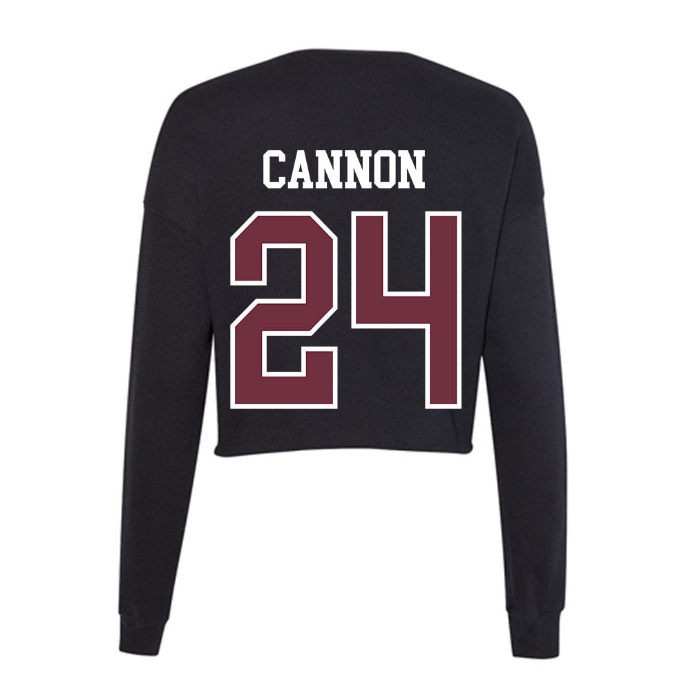 Mississippi State - NCAA Football : Elijah Cannon - Women's Cropped Crew Fleece-1