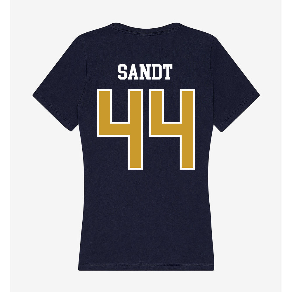 Notre Dame - NCAA Women's Volleyball : Ella Sandt - Women's V-Neck T-Shirt-1