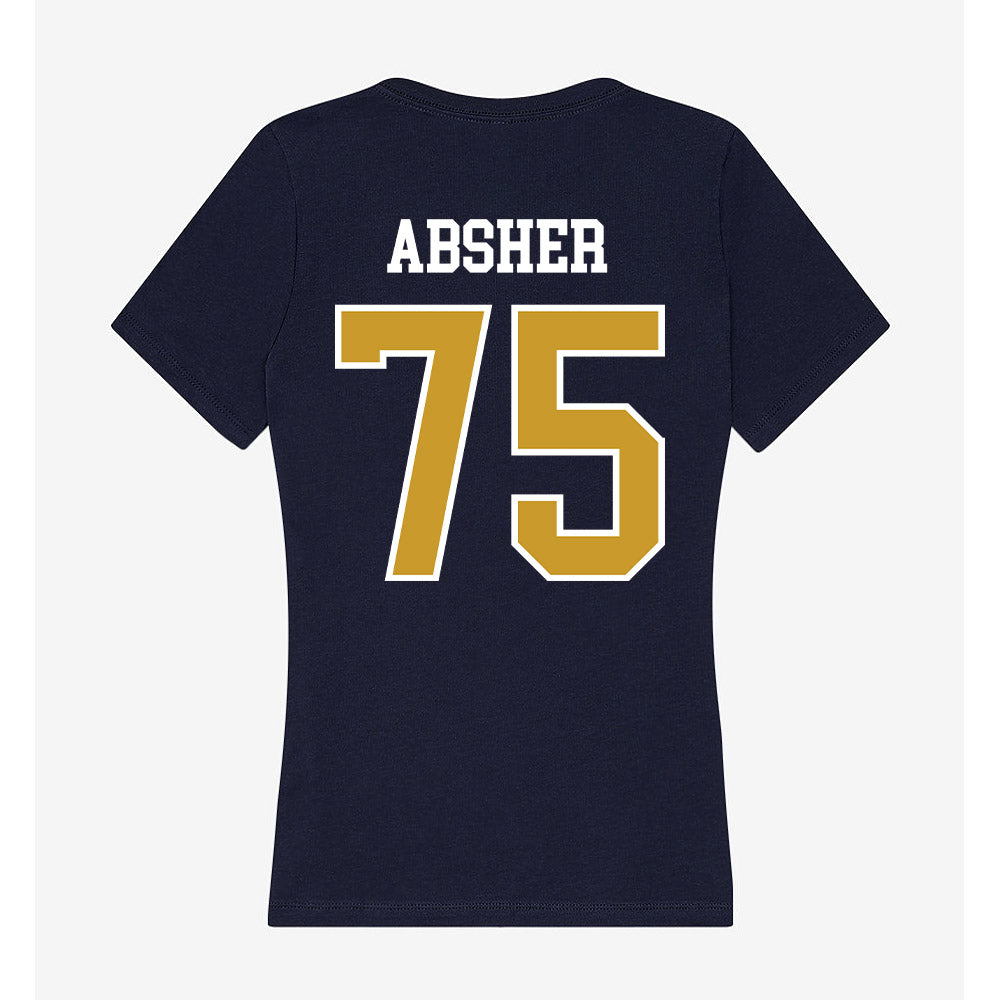 Notre Dame - NCAA Football : Sullivan Absher - Women's V-Neck T-Shirt-1