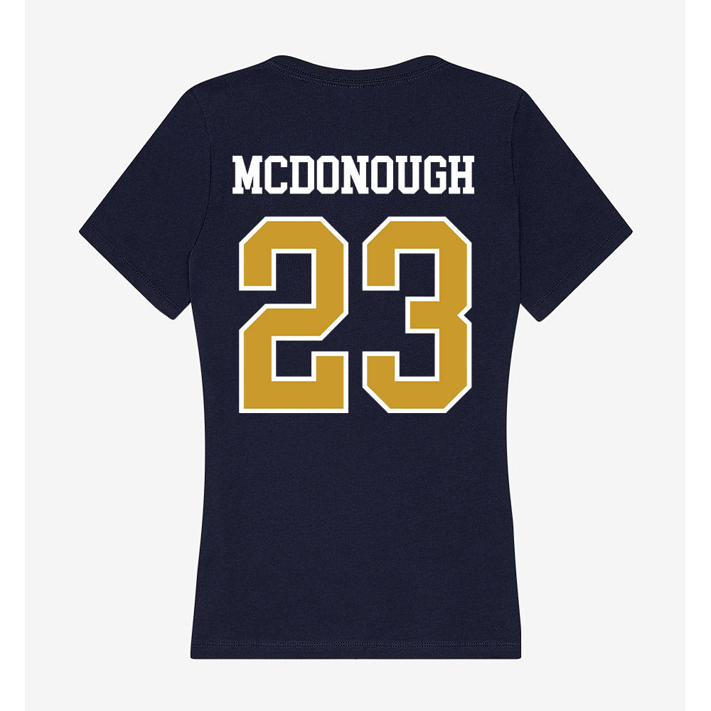 Notre Dame - NCAA Baseball : Tobey McDonough - Women's V-Neck T-Shirt-1