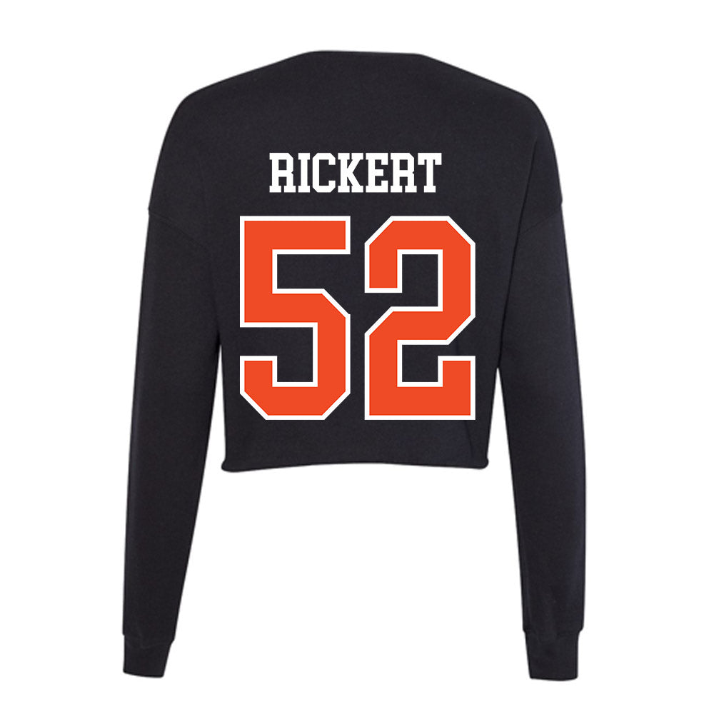 Virginia - NCAA Football : Daniel Rickert - Women's Cropped Crew Fleece-1