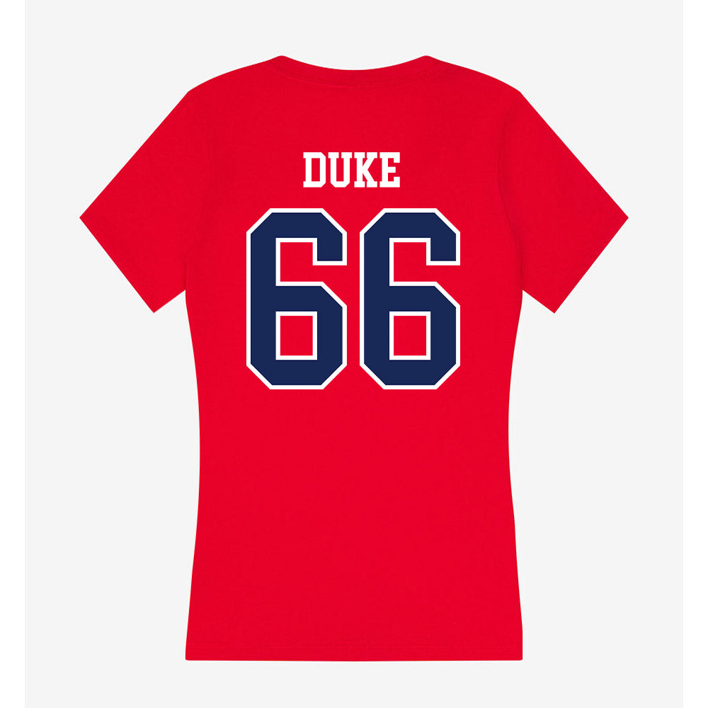 Arizona - NCAA Softball : Addison Duke - Women's V-Neck T-Shirt-1