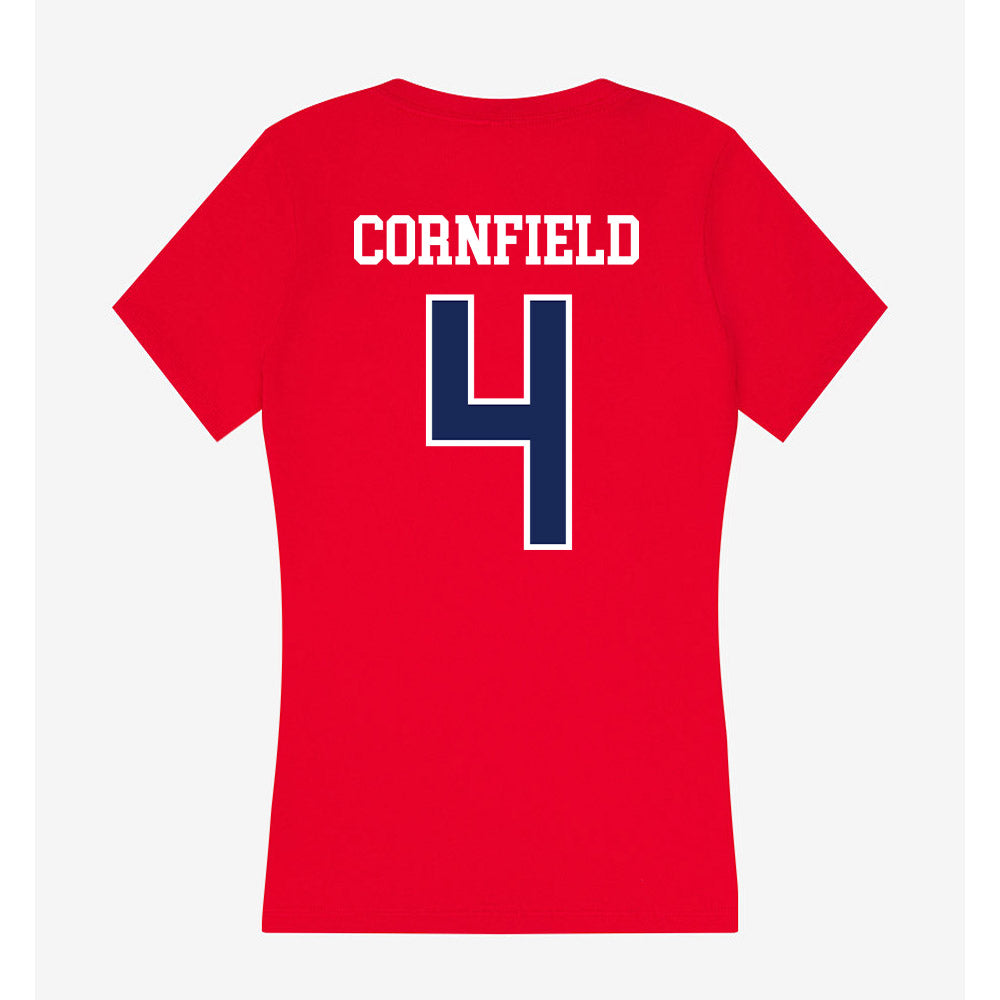 Arizona - NCAA Women's Basketball : Noelani Cornfield - Women's V-Neck T-Shirt-1