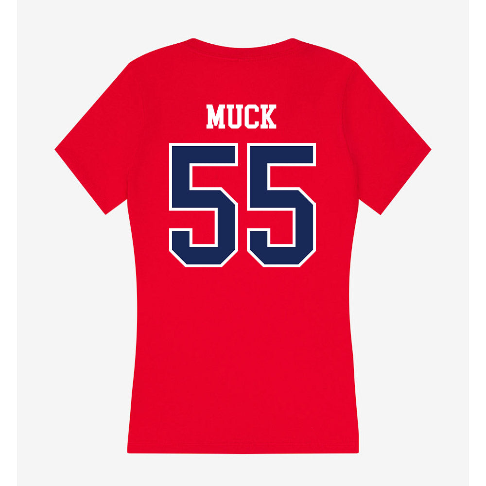 Arizona - NCAA Baseball : Karter Muck - Women's V-Neck T-Shirt-1