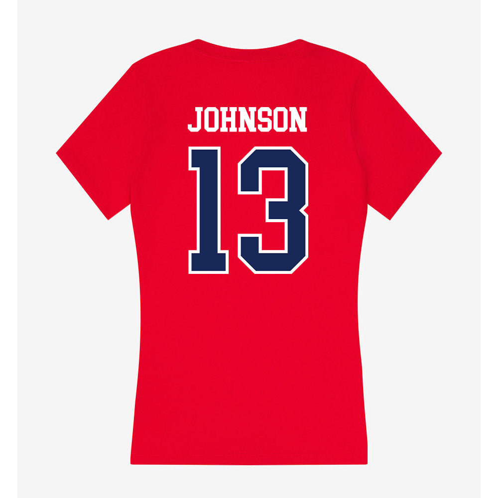 Arizona - NCAA Baseball : Carson Johnson - Women's V-Neck T-Shirt-1